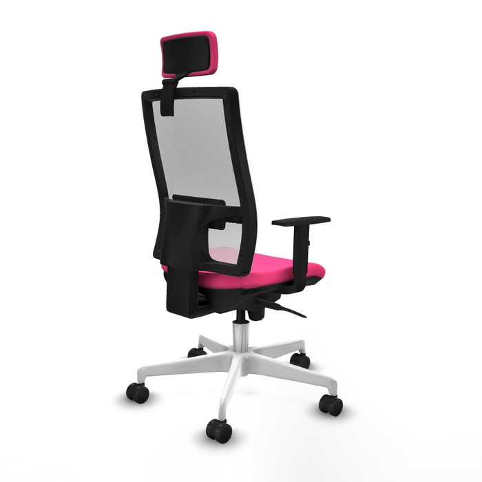 PIQUERAS Y CRESPO Silla de oficina Horna Rosa y Blanco