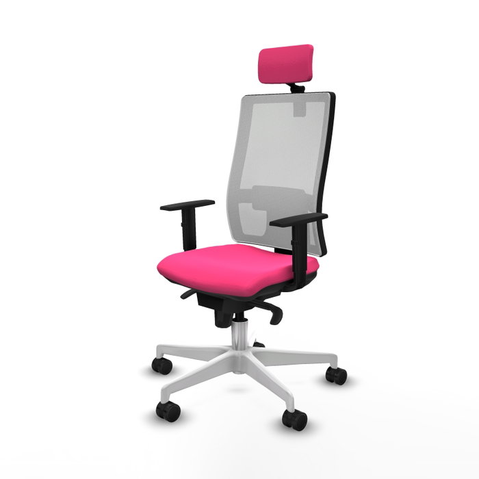 PIQUERAS Y CRESPO Silla de oficina Horna Rosa y Blanco