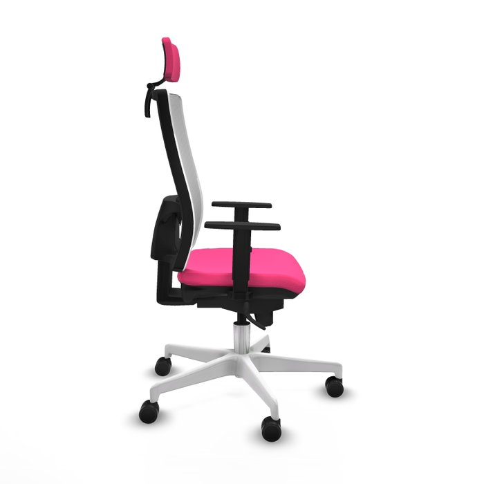 PIQUERAS Y CRESPO Silla de oficina Horna Rosa y Blanco