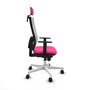 PIQUERAS Y CRESPO Silla de oficina Horna Rosa y Blanco