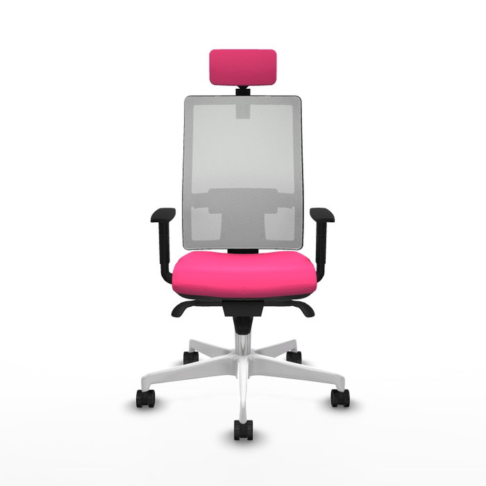 PIQUERAS Y CRESPO Silla de oficina Horna Rosa y Blanco