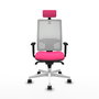 PIQUERAS Y CRESPO Silla de oficina Horna Rosa y Blanco