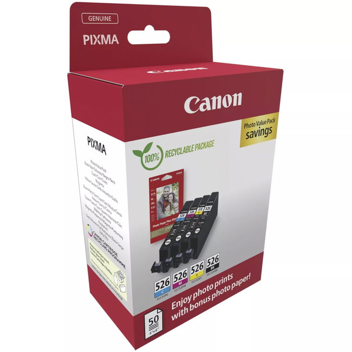 Canon CLI-526 Photo Value Pack BK/C/M/Y