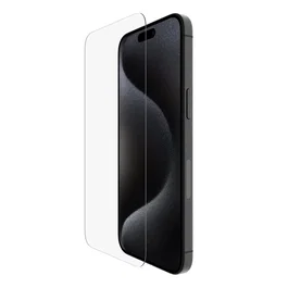 Belkin OVA160HQ Protector de Pantalla Vidrio Templado 9H para Apple iPhone 16 Pro Max (17.5 cm/6.9"), Antibacteriano, Resistente a Impactos, 1 Unidad