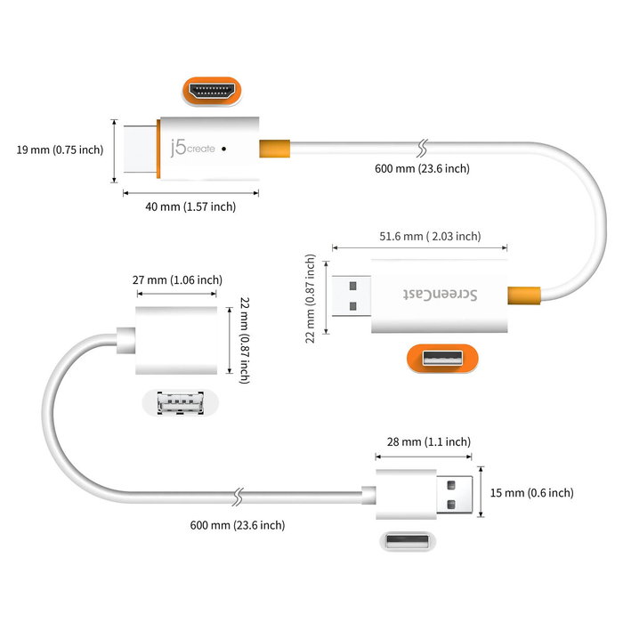 J5create Screencast Adaptador de Pantalla Inalámbrico HDMI