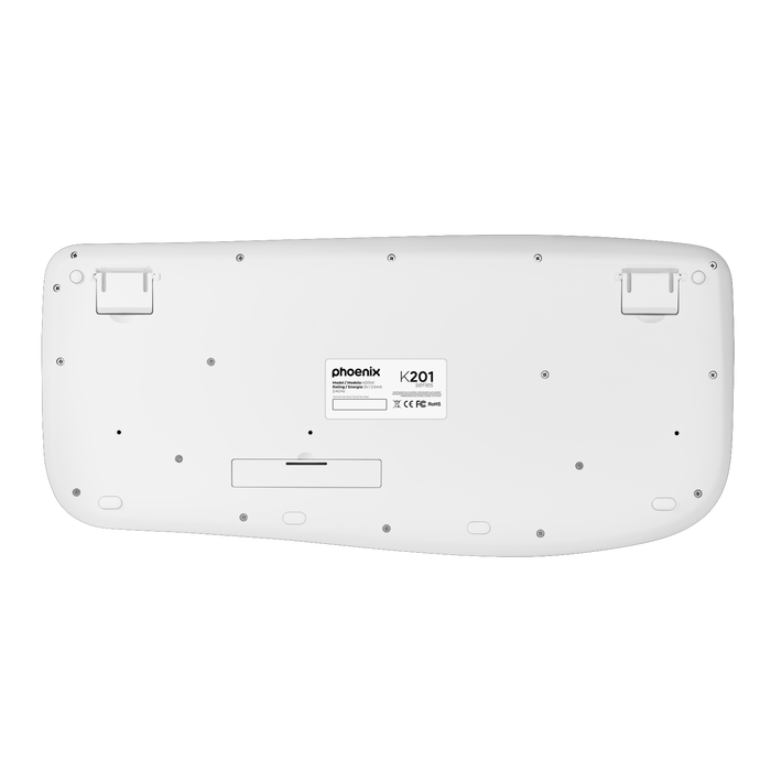 Phoenix K201 Teclado Ergonómico Inalámbrico 2.4 GHz para Windows, macOS, Linux, 14 Teclas Multimedia, Inclinación Ajustable Phoenix K201 Teclado Ergonómico Inalámbrico 2.4 GHz para Windows, macOS, Linux, 14 Teclas Multimedia, Inclinación Ajustable