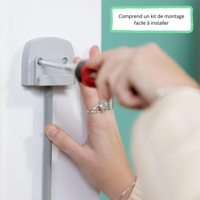 Ingenuity Puerta de seguridad para niños IN12914330340, enrollable, cierre automático, hasta 136 cm, fácil de instalar