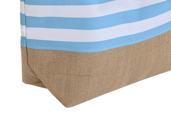 DKD Home Decor Bolso de Rayas en Poliester y Yute 56x19x71 cm