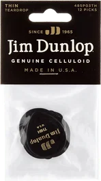 Dunlop Púas de Celuloide Black Teardrop Thin (pack de 12)
