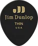 Dunlop Púas Guitarra Genuine Celluloid Teardrop Negro Thin Pack 12 Ud