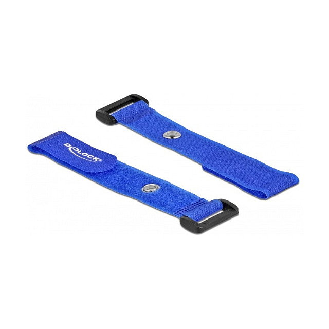 DeLOCK Bridas de cable con lazo y ojal de sujeción Azul 190 x 25 mm (5 piezas)