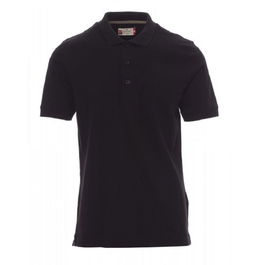 PAYPER Polo VENICE Manga Corta Negro Talla M Hombre Algodón Piqué 200 g/m² Uniformidad Profesional