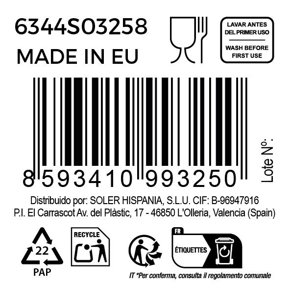 Bohemia Set 6 Copas de Vino Clara 580 cc, 7 cm x 9 cm x 23.5 cm (4 Cajas)