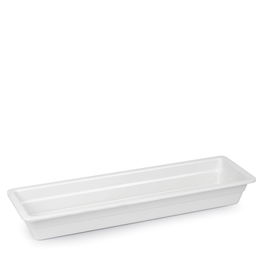 VOLLRATH PUJADAS Cubeta de melamina blanca GN 2/4-065 para buffet, exposición de alimentos, 6.5 cm de alto, para -20°C a +70°C