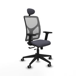 PIQUERAS Y CRESPO Silla de oficina Motilla Gris con mecanismo Sincro/Traslack