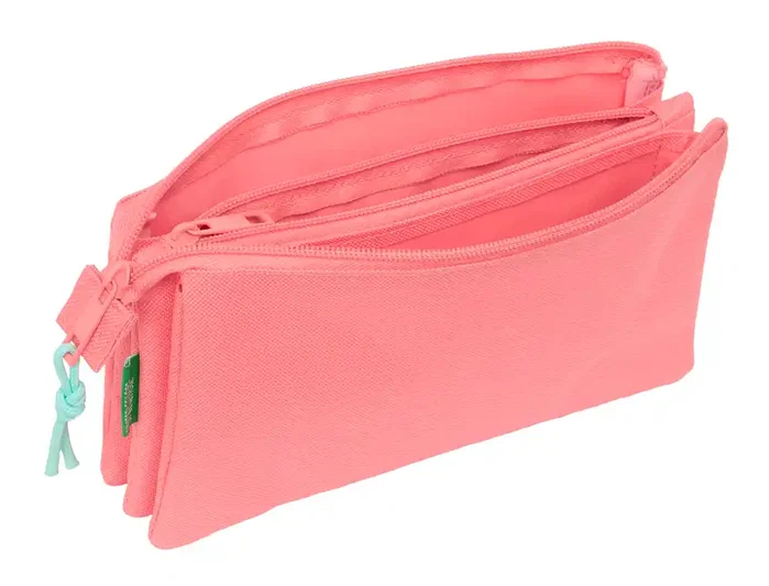 Safta Estuche Portatodo Triple Cremallera Colección Benetton Basic - Dimensiones 120x220x30 mm Safta Estuche Portatodo Triple Cremallera Colección Benetton Basic - Dimensiones 120x220x30 mm