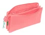 Safta Estuche Portatodo Triple Cremallera Colección Benetton Basic - Dimensiones 120x220x30 mm