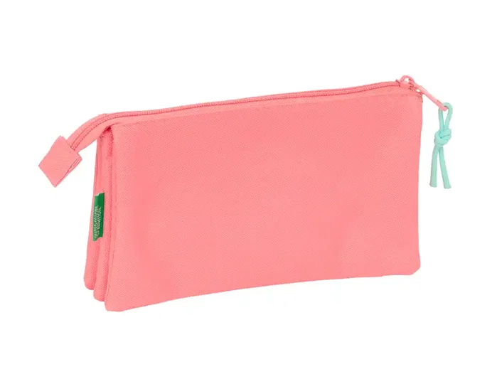 Safta Estuche Portatodo Triple Cremallera Colección Benetton Basic - Dimensiones 120x220x30 mm Safta Estuche Portatodo Triple Cremallera Colección Benetton Basic - Dimensiones 120x220x30 mm