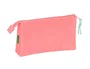 Safta Estuche Portatodo Triple Cremallera Colección Benetton Basic - Dimensiones 120x220x30 mm