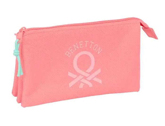 Safta Estuche Portatodo Triple Cremallera Colección Benetton Basic - Dimensiones 120x220x30 mm Safta Estuche Portatodo Triple Cremallera Colección Benetton Basic - Dimensiones 120x220x30 mm