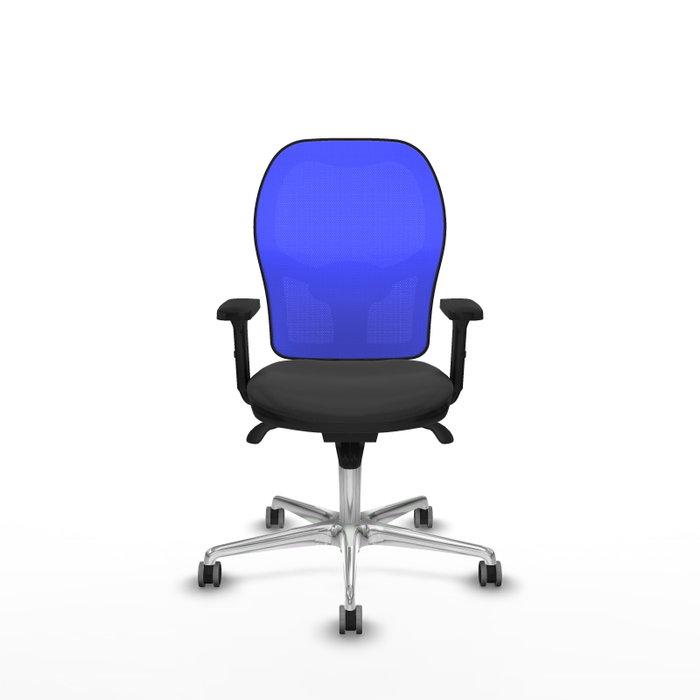 PIQUERAS Y CRESPO Silla de oficina Jorquera con mecanismo Sincro, Gris oscuro y Azul