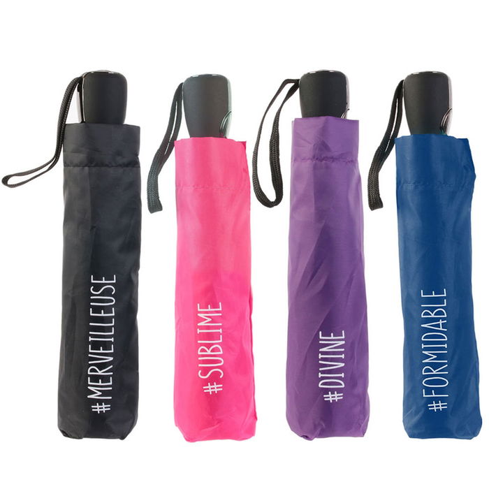 Entre Temps Paraguas Abrir/Cerrar Automático Color Surtido Lila Azul Fucsia Negro Tela Poliéster 98 cm