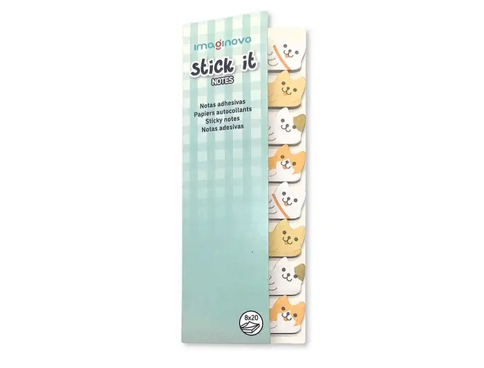 Imaginovo Bloc notas adhesivas marcapaginas perrito 160 notas 8x15x48 mm diseño fantasía