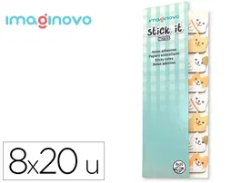 Imaginovo Bloc notas adhesivas marcapaginas perrito 160 notas 8x15x48 mm diseño fantasía