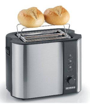 Severin AT2589 Tostadora de Acero Inoxidable con 2 Ranuras, 800W Severin AT2589 Tostadora de Acero Inoxidable con 2 Ranuras, 800W