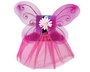 Conjunto Alas y Tutú de Hada Rosa con Flor Central 39x30 cm para Niñas