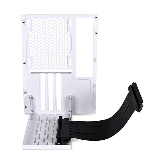 Lian Li Kit Riser PCIe 4.0 16X para O11 Dynamic Mini con soporte vertical y cable de 20 cm (Blanco)
