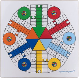 AQUAMARINE Tablero Parchís para 4 y 6 jugadores