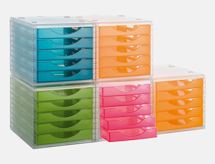 Archivo 2000 Fichero Cajones Sobremesa 5 Cajones Naranja Mandarina Translucido 340x270x260 mm Archivo 2000 Fichero Cajones Sobremesa 5 Cajones Naranja Mandarina Translucido 340x270x260 mm