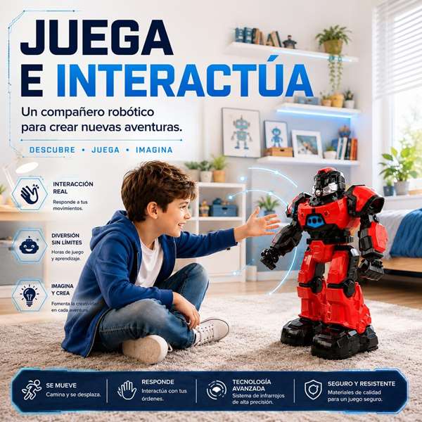 Crazon Robot a control remoto con infrarrojos y seguimiento inteligente - Rojo Crazon Robot a control remoto con infrarrojos y seguimiento inteligente - Rojo