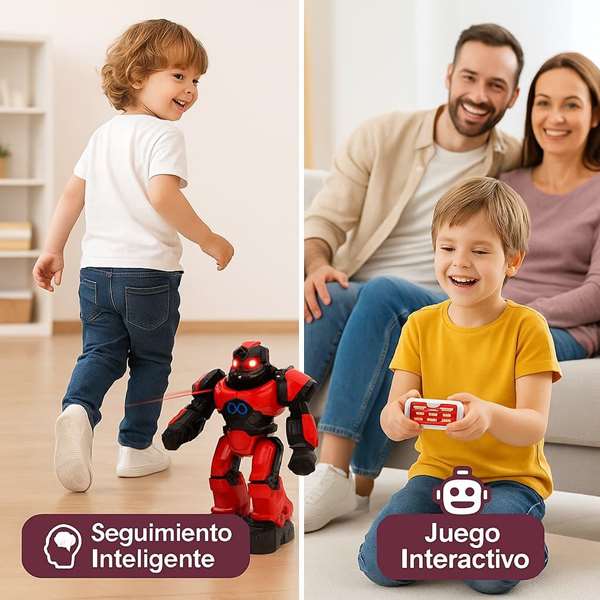 Crazon Robot a control remoto con infrarrojos y seguimiento inteligente - Rojo Crazon Robot a control remoto con infrarrojos y seguimiento inteligente - Rojo