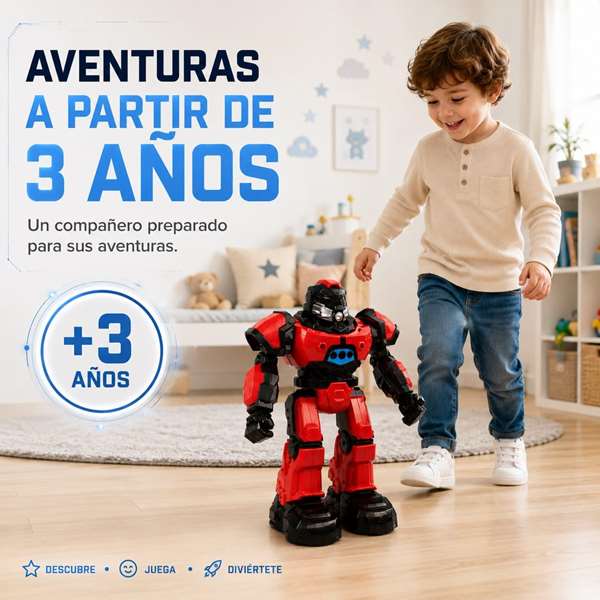Crazon Robot a control remoto con infrarrojos y seguimiento inteligente - Rojo Crazon Robot a control remoto con infrarrojos y seguimiento inteligente - Rojo