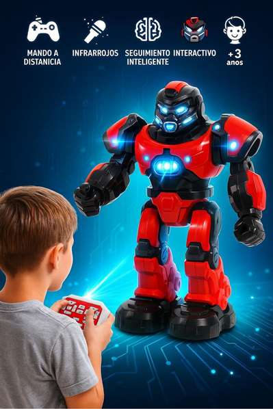 Crazon Robot a control remoto con infrarrojos y seguimiento inteligente - Rojo Crazon Robot a control remoto con infrarrojos y seguimiento inteligente - Rojo