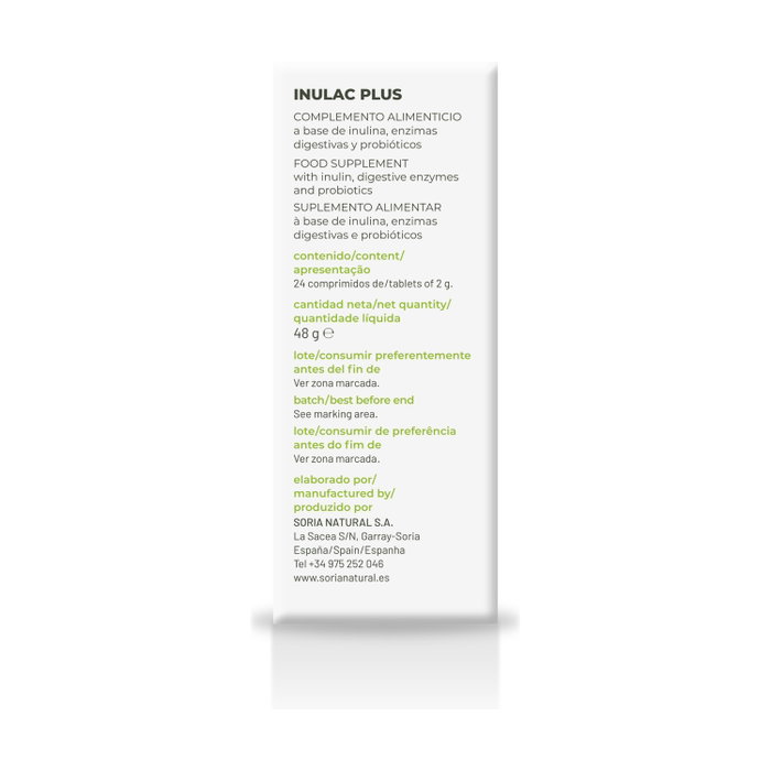 Soria Natural Inulac Plus 24 comprimidos