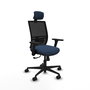 PIQUERAS Y CRESPO Silla de oficina Yunquera con mecanismo Sincro, Azul marino y Negro