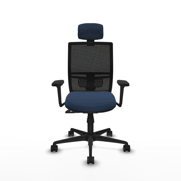 PIQUERAS Y CRESPO Silla de oficina Yunquera con mecanismo Sincro, Azul marino y Negro PIQUERAS Y CRESPO Silla de oficina Yunquera con mecanismo Sincro, Azul marino y Negro