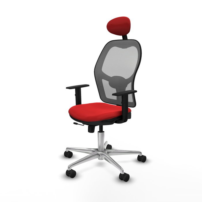 PIQUERAS Y CRESPO Silla de oficina Jorquera Roja con mecanismo Sincro/Traslack