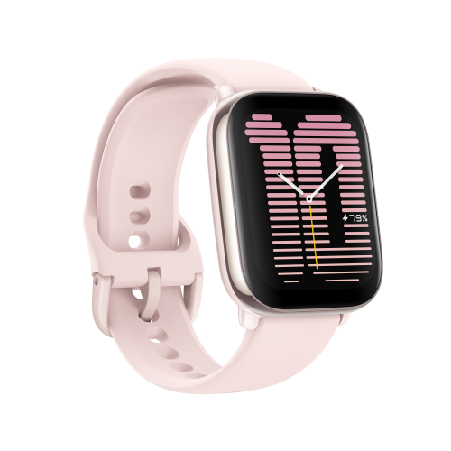 Amazfit Active Reloj Inteligente GPS, Pantalla AMOLED 1.75", Rosa, 5 ATM, Bluetooth 5.2, Monitor de Frecuencia Cardíaca - Ref: W2211EU4N