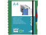 Liderpapel Carpeta A4 Verde con 40 Fundas Intercambiables y 5 Separadores