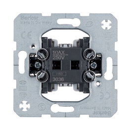 BERKER 3036 Interruptor oscilante Wechsel Negro, Gris