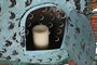DKD Home Decor Decoración Metal Pez Azul Celeste Portavela