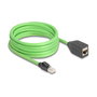 DeLOCK Cable de extensión de red Cat.6A RJ45 macho a hembra 5 m Verde