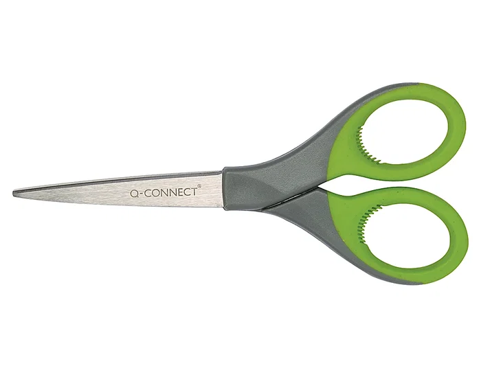 Q-connect Tijera 7/ 17 cm Mango Caucho Hoja Acero Inoxidable Oficina Blíster