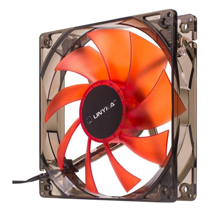 Unykach Ventilador Cpu 51792 120 mm LED Roja 1200 RPM 9 Aspas 3 Pines