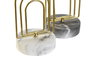 DKD Home Decor Candelabro Moderno Dorado Blanco Metal Cemento 8 x 16 x 8 cm (12 Unidades)