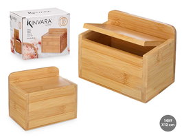 Kinvara Salero Bambú 14x11.8x9 cm Marrón (Set de 8)